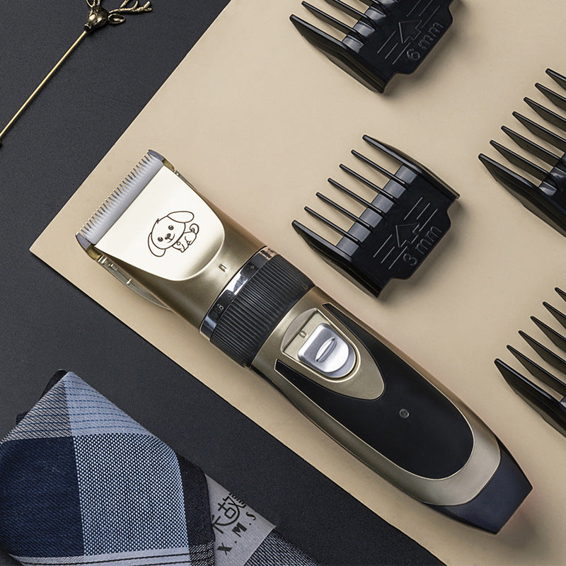 Low Noise Pet Clipper with Stainless Steel Blade and Adjustable Guide Combs All Vera Mart