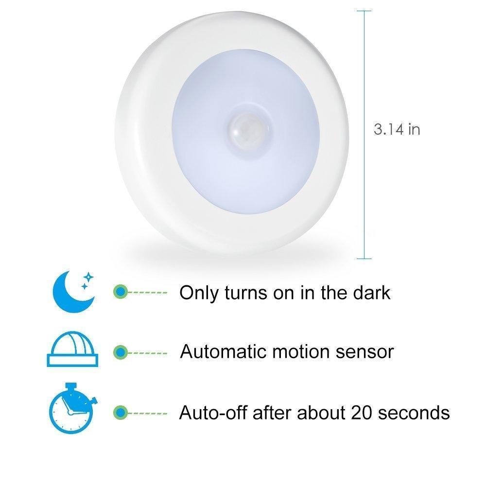 Motion Sensor LED Light with Automatic Shutoff and Adhesive Mounting All Vera Mart