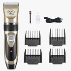 Low Noise Pet Clipper with Stainless Steel Blade and Adjustable Guide Combs All Vera Mart