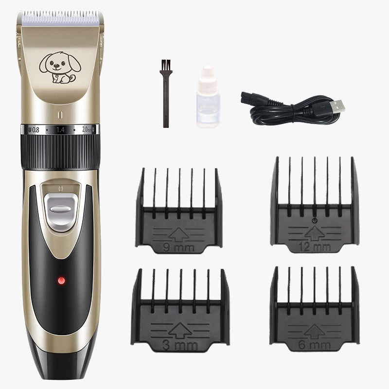 Low Noise Pet Clipper with Stainless Steel Blade and Adjustable Guide Combs All Vera Mart