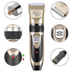 Low Noise Pet Clipper with Stainless Steel Blade and Adjustable Guide Combs All Vera Mart