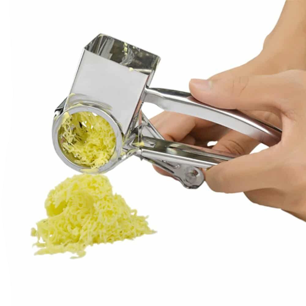Rotating Cheese Grater with Hand Crank and Stainless Steel Drum All Vera Mart