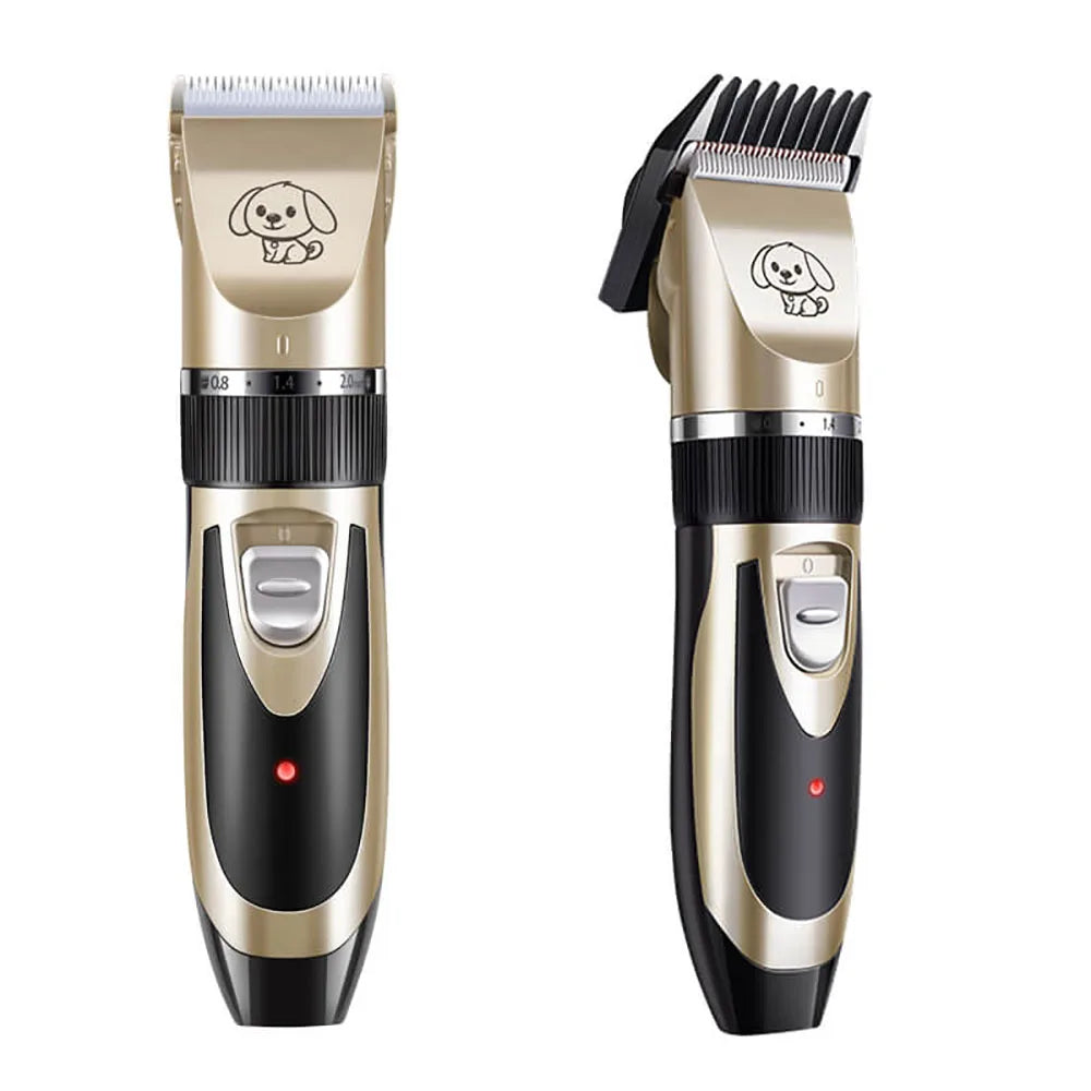 Low Noise Pet Clipper with Stainless Steel Blade and Adjustable Guide Combs All Vera Mart