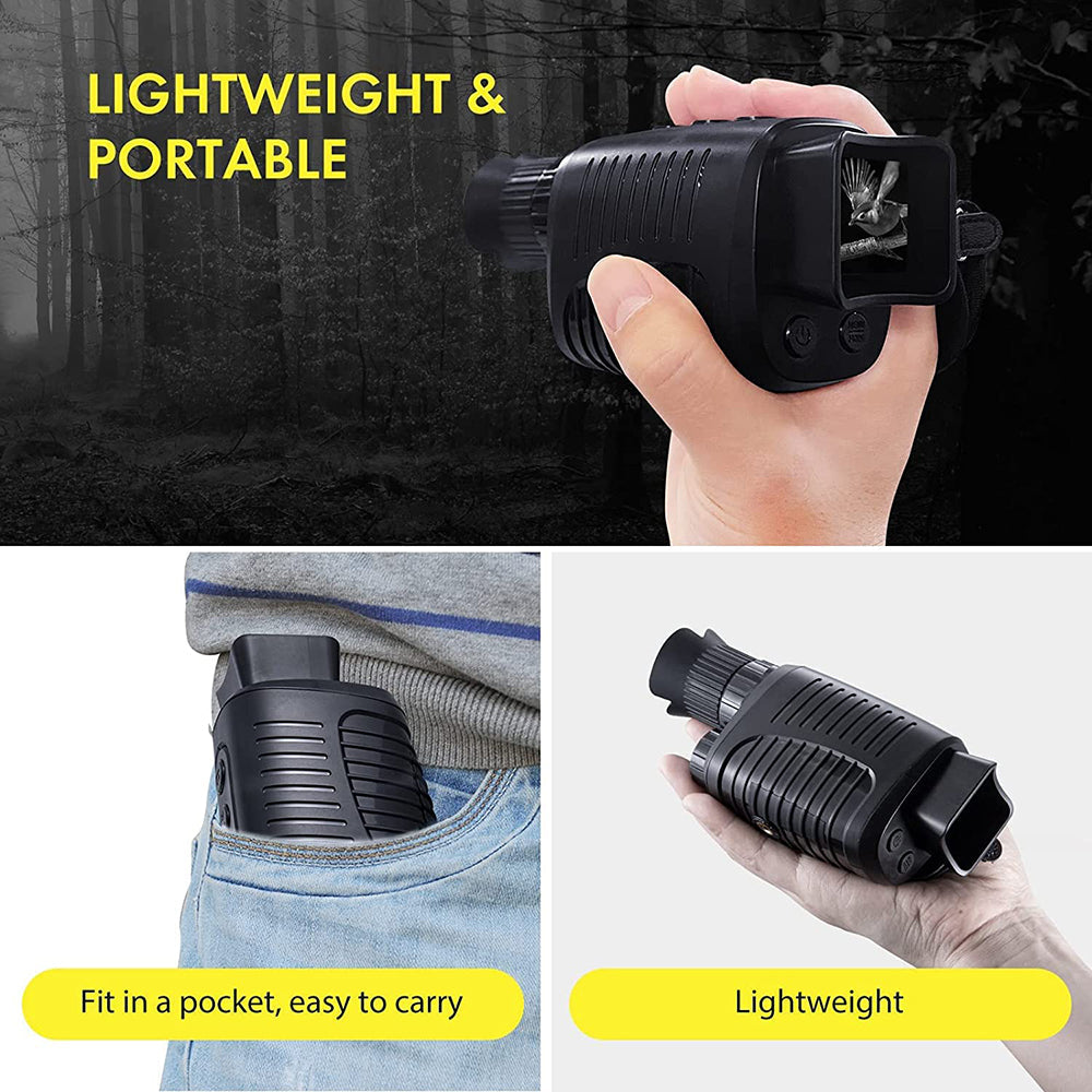 Infrared Monocular with 3x Optical Zoom and 10MP Photo Capture, 300m Night Vision Range All Vera Mart