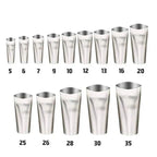 Stainless Steel Caulk Nozzle Set with 45 Degree Angled Tips and Duckbill Design, 14 Pieces All Vera Mart