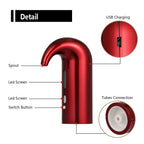 Electric Wine Aerator with Magnetic Aeration and Red Light, Rechargeable One Touch Pourer All Vera Mart