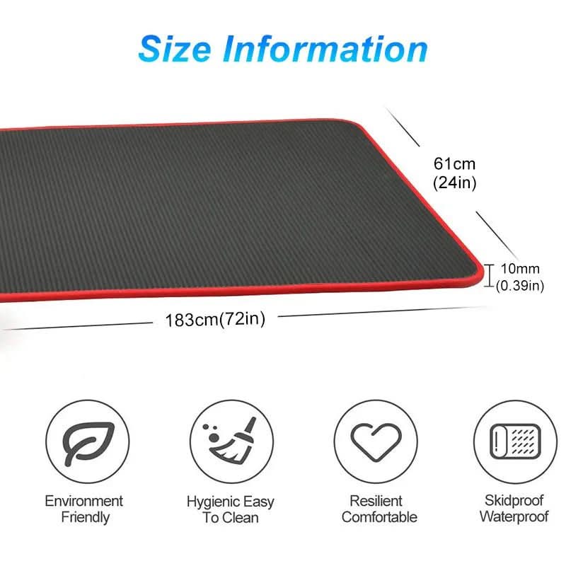 Extra Thick Cushioned Yoga Mat with Anti Slip Surface for Yoga, Pilates and Stretching in Four Colors