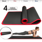 Extra Thick Cushioned Yoga Mat with Anti Slip Surface for Yoga, Pilates and Stretching in Four Colors