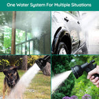Expandable Garden Hose with 8-Pattern Spray Nozzle and Kink Resistant Design All Vera Mart