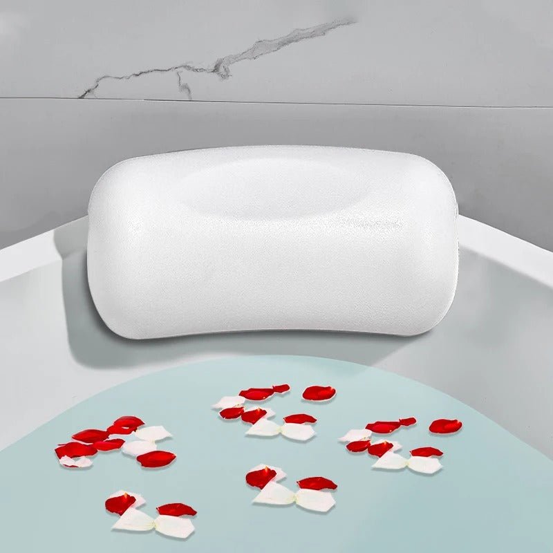 Bath Pillow with Suction Cup Attachment and Ergonomic Neck Support All Vera Mart