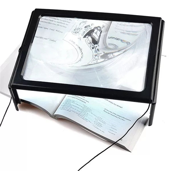 Page Magnifier with Dual LED Light and 3x Magnification, Foldable Design All Vera Mart