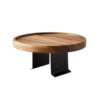 Wooden Sofa Armrest Tray with Secure Clip and Walnut Finish, 11.8 inch Surface All Vera Mart