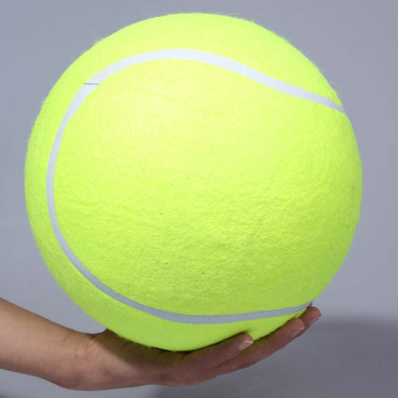 Giant Tennis Ball for Dogs with Felt Surface and Inflatable Design, 24cm Diameter All Vera Mart