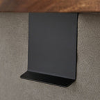 Wooden Sofa Armrest Tray with Secure Clip and Walnut Finish, 11.8 inch Surface All Vera Mart