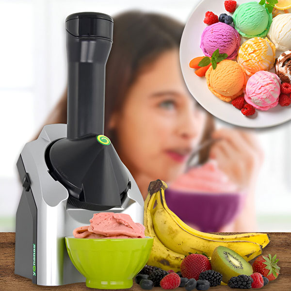Ice Cream Maker with Manual and Electric Operation for Frozen Desserts All Vera Mart