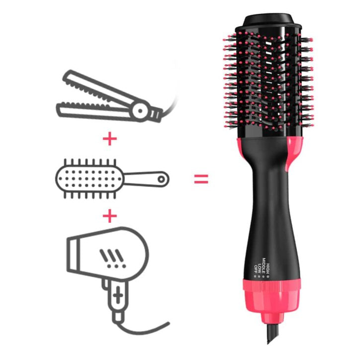 Hot Air Brush with Ceramic Barrel and Four Heat Settings All Vera Mart