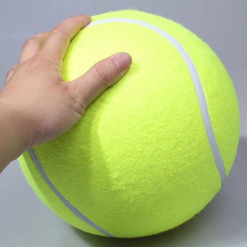 Giant Tennis Ball for Dogs with Felt Surface and Inflatable Design, 24cm Diameter All Vera Mart
