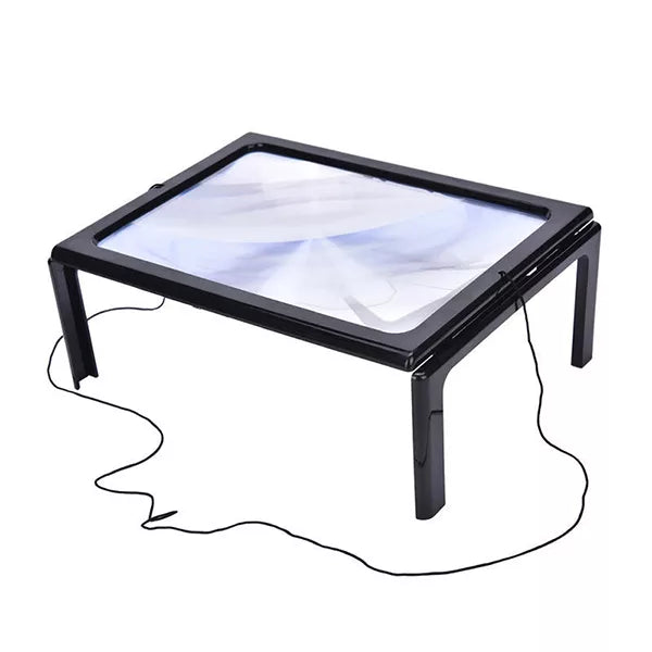 Page Magnifier with Dual LED Light and 3x Magnification, Foldable Design All Vera Mart