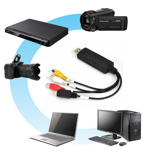 Video Capture Device with Composite and S Video Inputs and Editing Software All Vera Mart
