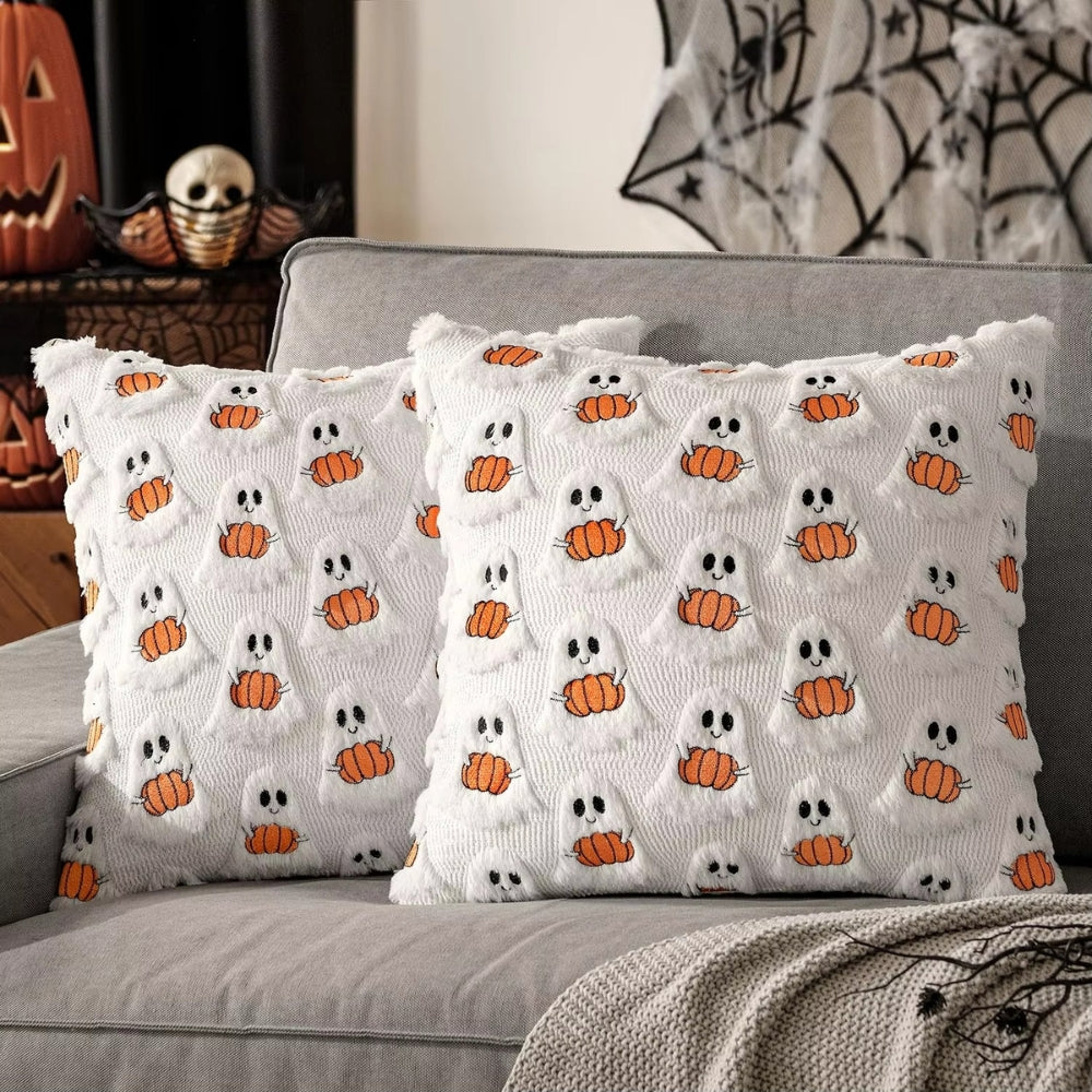 Pumpkin Cushion Cover 18x18 with Microfiber Blend and Machine Washable All Vera Mart