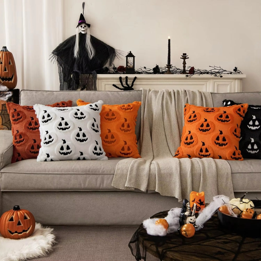 Pumpkin Cushion Cover 18x18 with Microfiber Blend and Machine Washable All Vera Mart