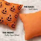 Pumpkin Cushion Cover 18x18 with Microfiber Blend and Machine Washable All Vera Mart