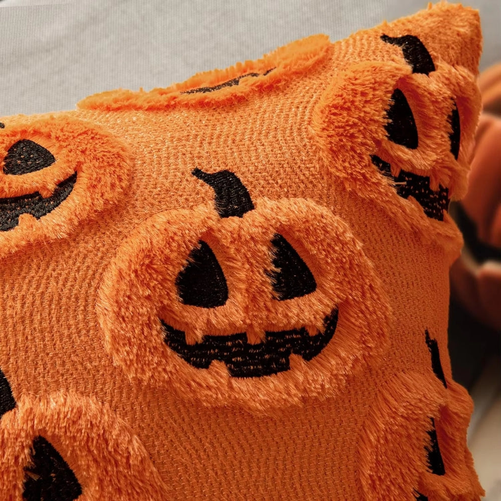Pumpkin Cushion Cover 18x18 with Microfiber Blend and Machine Washable All Vera Mart