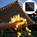 Outdoor LED Fairy Lights with Solar Panel and Automatic Dusk Sensor, 20m 200 Bulbs All Vera Mart