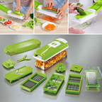 Vegetable Slicer with Eight Interchangeable Cutters and Hand Guard All Vera Mart