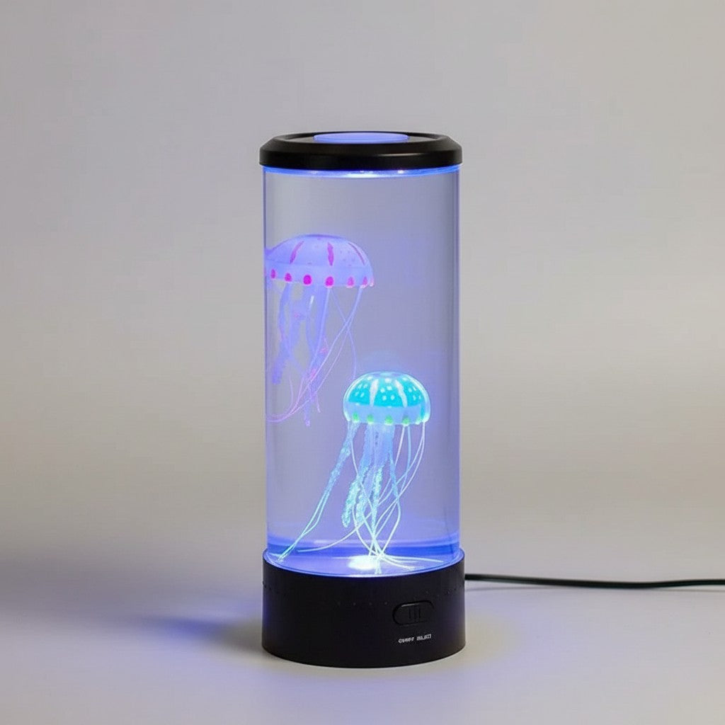 Jellyfish Mood Lamp with 5 LED Colors and Floating Aquatic Display All Vera Mart