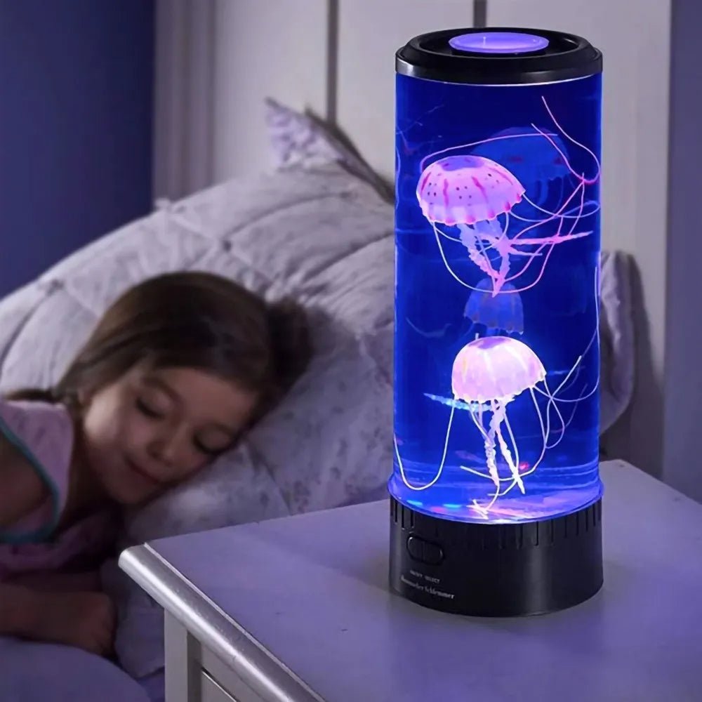 Jellyfish Mood Lamp with 5 LED Colors and Floating Aquatic Display All Vera Mart