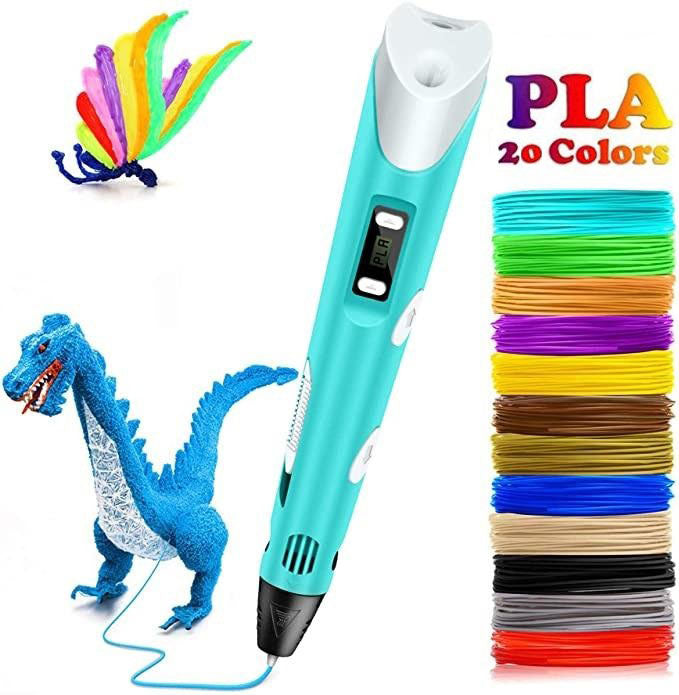 3D Drawing Pen with Variable Speed Control and 50 Meters Filament, 10 Colors All Vera Mart