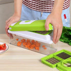Vegetable Slicer with Eight Interchangeable Cutters and Hand Guard All Vera Mart