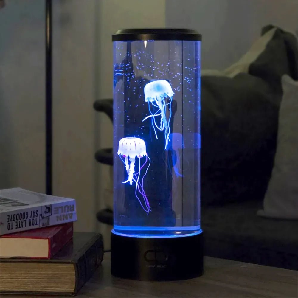Jellyfish Mood Lamp with 5 LED Colors and Floating Aquatic Display All Vera Mart