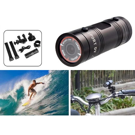 Full HD Helmet Camera with 120 Degree Wide Angle and 2 Hour Battery All Vera Mart