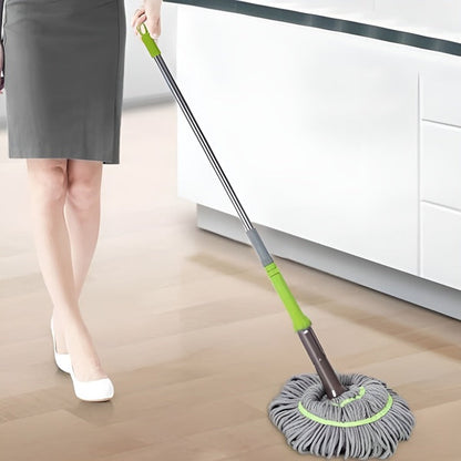 Microfiber Mop with 360-Degree Rotating Head and Hands-Free Wringing All Vera Mart