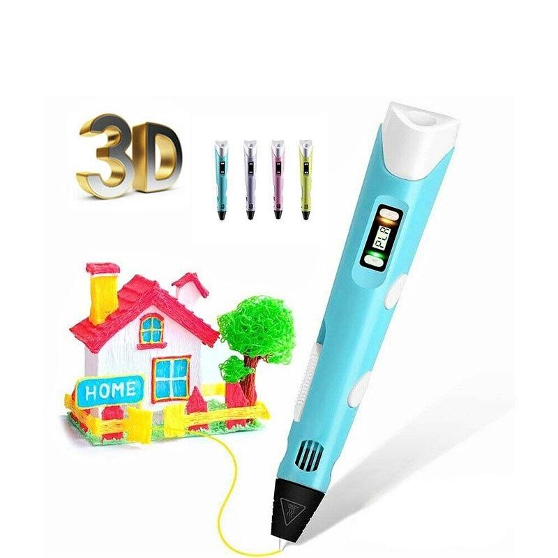 3D Drawing Pen with Variable Speed Control and 50 Meters Filament, 10 Colors All Vera Mart