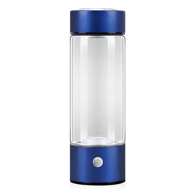 Hydrogen Water Bottle with Borosilicate Glass and Rechargeable Generator Base All Vera Mart