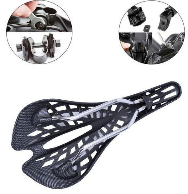 Bike Saddle with Integrated Suspension and Ventilation Holes, Shock Absorption All Vera Mart