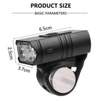Bicycle Light Set with 1000 Lumen Front Beam and Rear Alert Light All Vera Mart