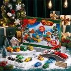 Pull Back Vehicle Advent Calendar with 24 Toy Cars for Daily Racing Fun