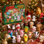 Plush Finger Puppet Advent Calendar with 24 Animal Characters for Kids