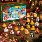 Rubber Duck Advent Calendar with 24 Floating Bath Ducks for Christmas Countdown