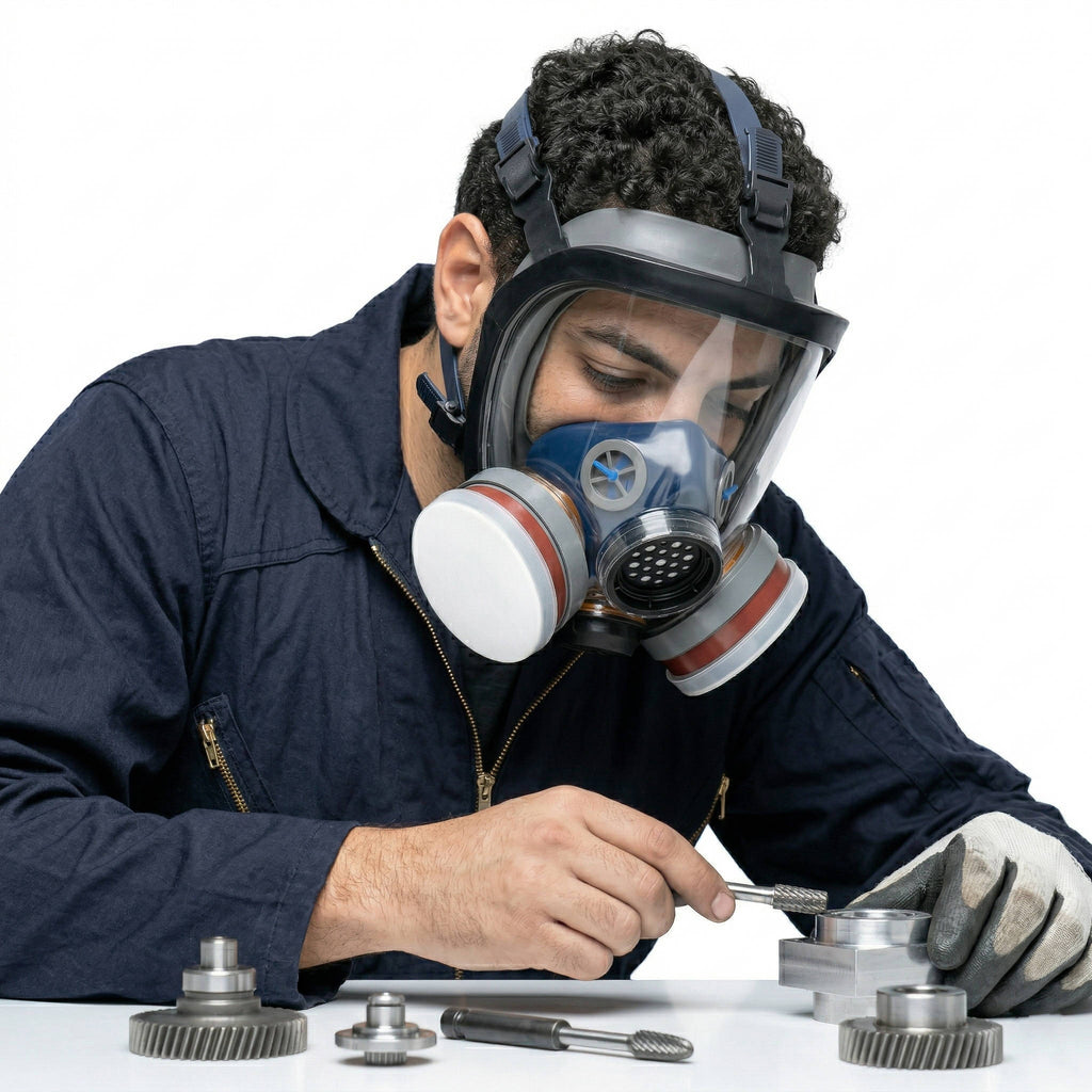 Full Face Vapor Respirator with Activated Charcoal Filters and Anti Fog Shield, Adjustable Fit All Vera Mart