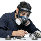 Full Face Vapor Respirator with Activated Charcoal Filters and Anti Fog Shield, Adjustable Fit All Vera Mart