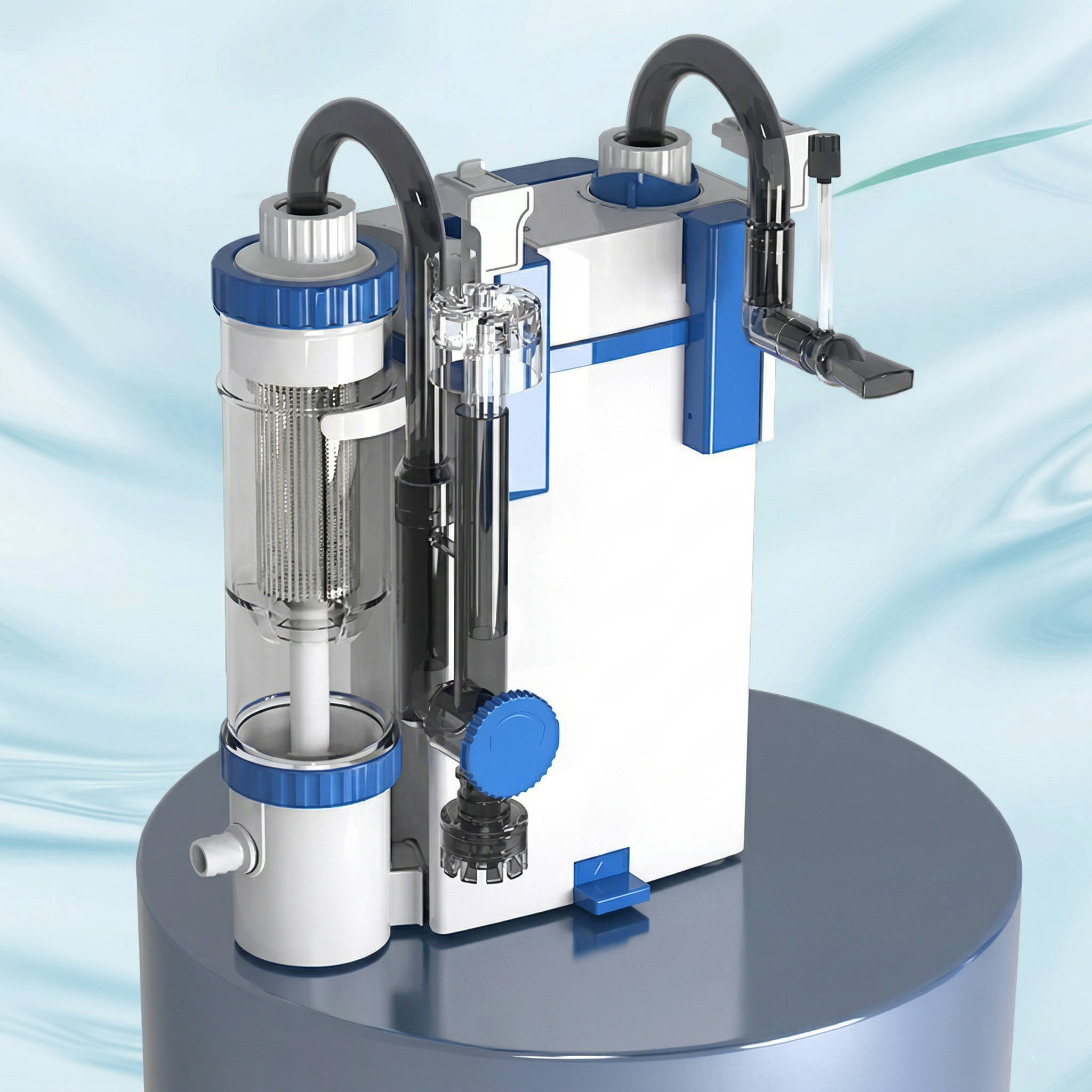 Hang On Aquarium Filter with Three-Stage Filtration and Surface Skimmer, 500L/H All Vera Mart