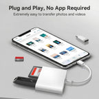 SD Card Reader with Dual Slots and USB A Port for Trail Cameras All Vera Mart