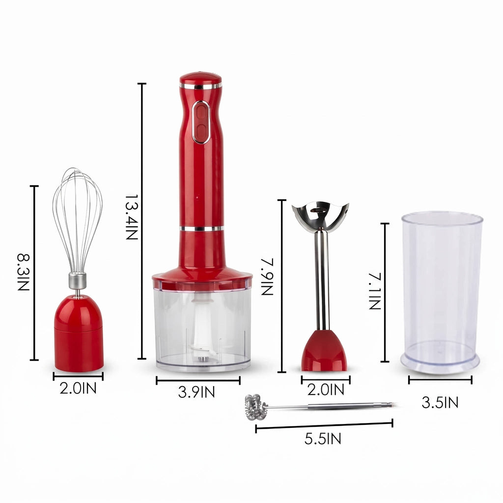Electric Hand Blender with 5 Attachments and 20 Speed Settings, 1000W Motor All Vera Mart