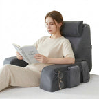 Reading Pillow with Detachable Arms and Adjustable Neck Support, Dual Pockets All Vera Mart