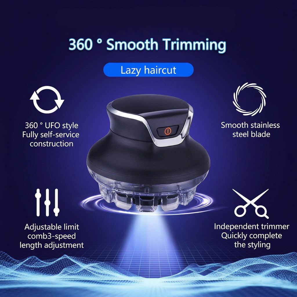 Rotating Head Hair Clipper with 360-Degree Movement and LCD Battery Display All Vera Mart